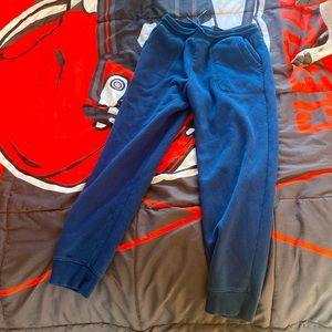 Blue athletic fleece pants